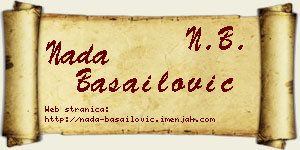 Nada Basailović vizit kartica